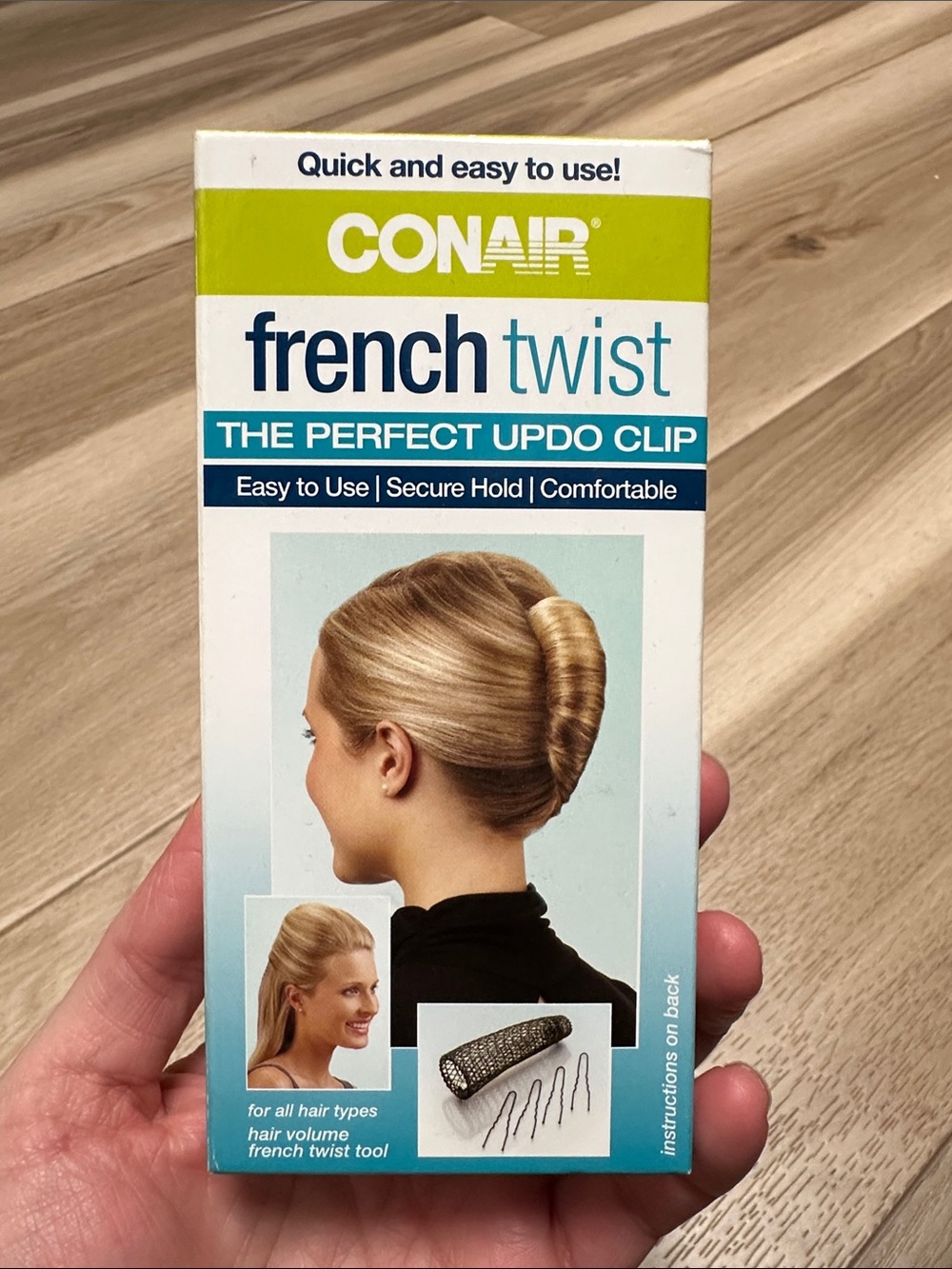 NEW Conair French Twist The Perfect Updo Clip Hair Volume Tool Set